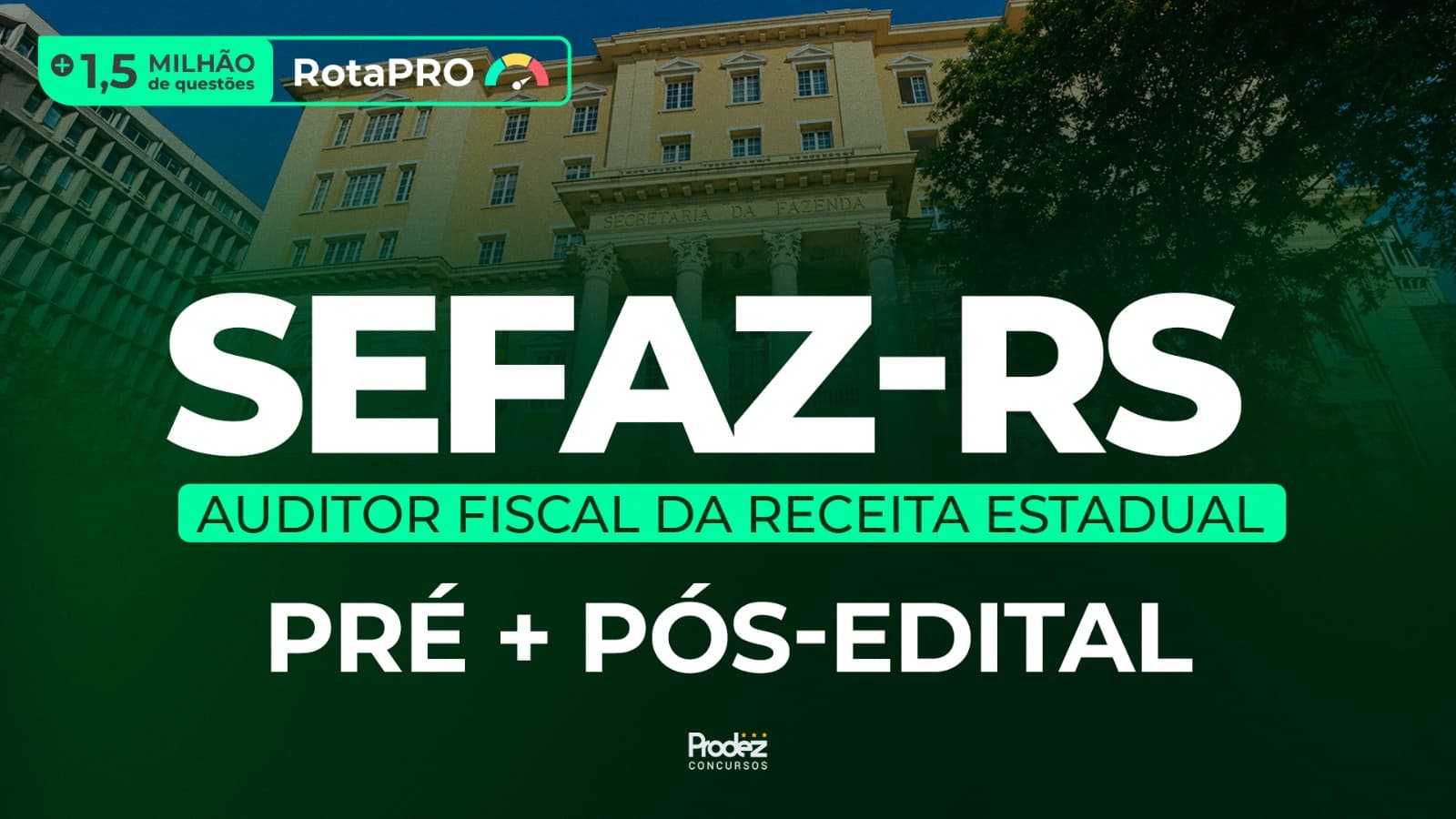 Auditor-Fiscal da Receita Estadual SEFAZ-RS | Pré + Pós-edital + 1,5M de Questões + RotaPRO