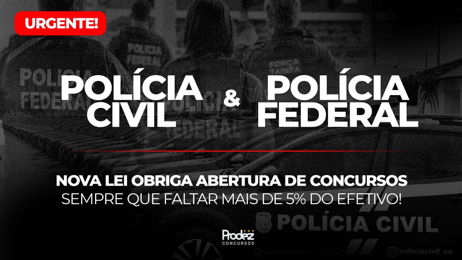 Câmara aprova proposta que obriga novos concursos para PF e Polícias Civis quando vacâncias ultrapassarem 5%