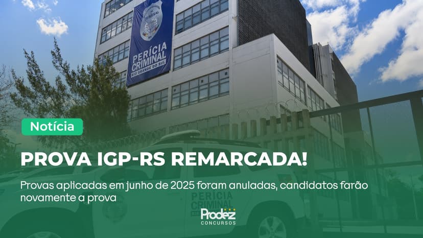 Concurso IGP-RS é retomado e nova prova será aplicada em outubro de 2026
