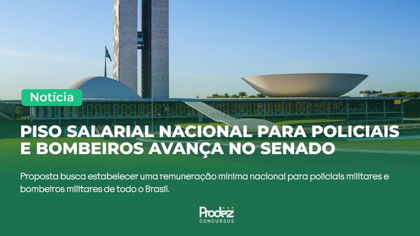 Piso salarial nacional para policiais e bombeiros avança no Senado